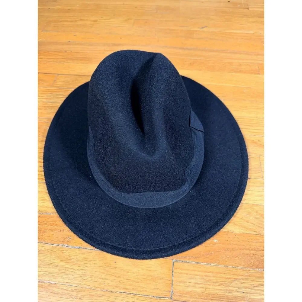 Men’s H&M Black wool felt fedora hat Size M/58